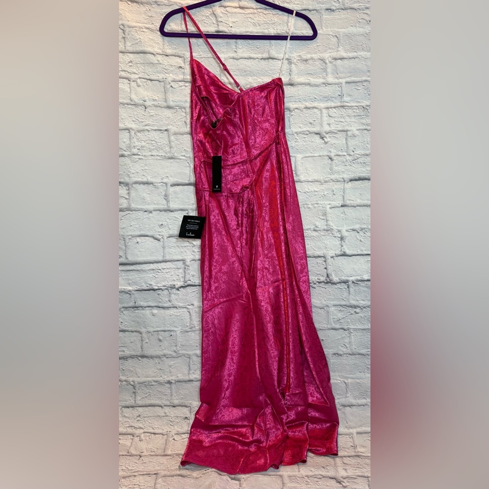 Lulu's Vibrant Pink Maxi Dress (0358)